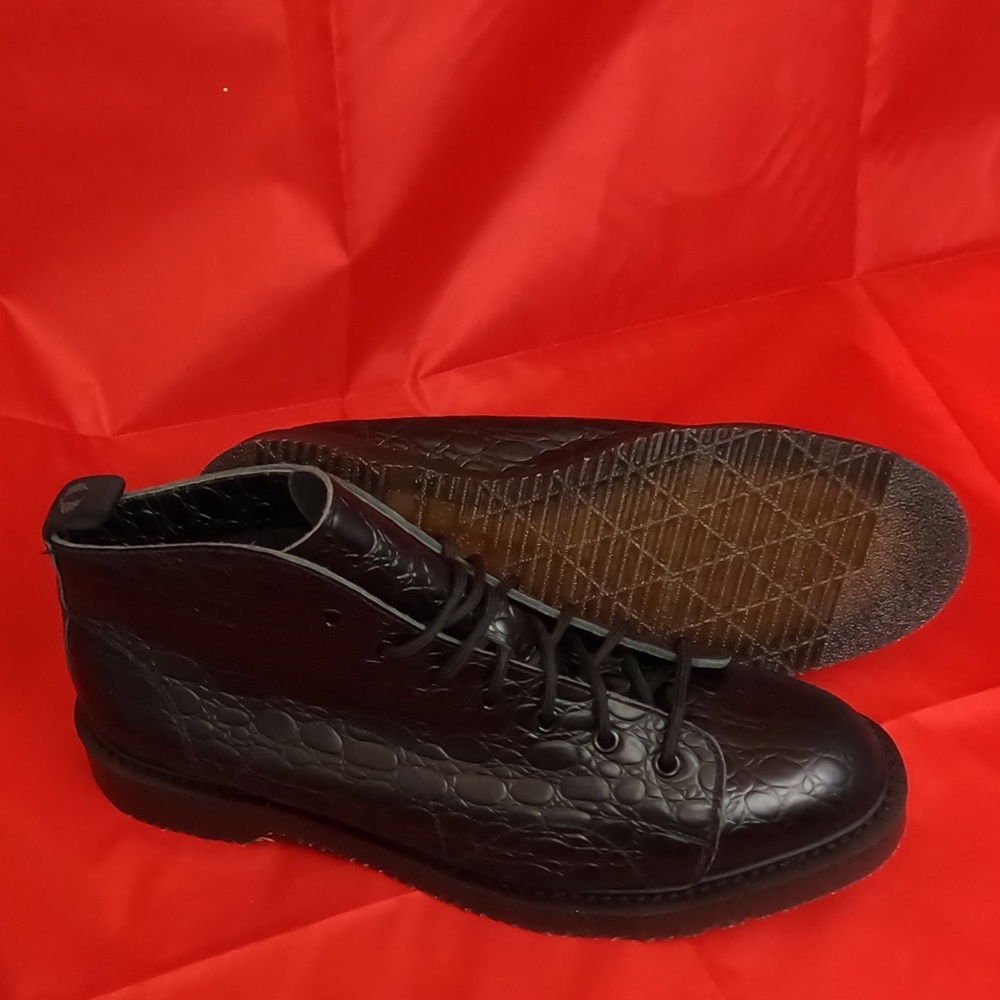 (New) George Cox Embossed Leather Monkey Boots size 12